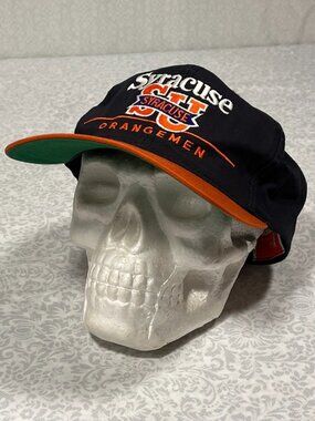 Vtg Adult Syracuse Orangemen Snap Back Hat Cap Green Brim Twin Enterprise NCAA